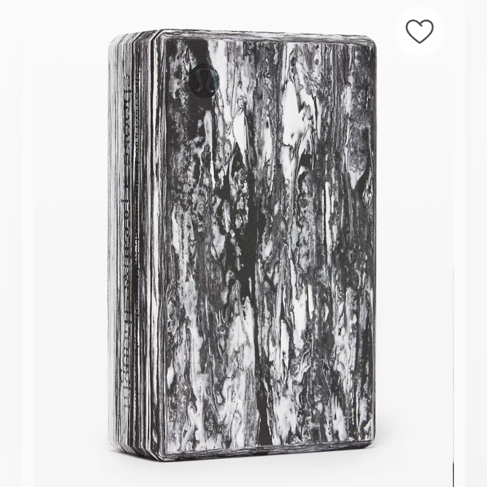 Lululemon Lift and Lengthen Yoga Block In Black And White